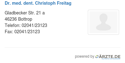 Dr med dent christoph freitag