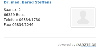 Dr med bernd steffens