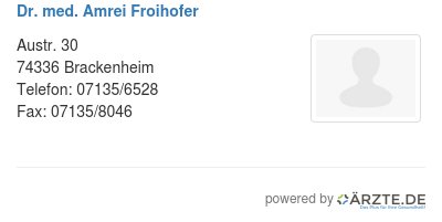 Dr med amrei froihofer