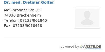 Dr med dietmar golter