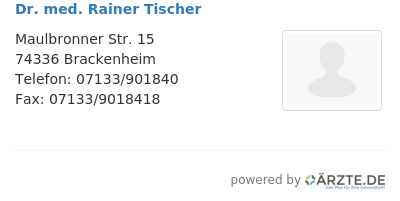 Dr med rainer tischer