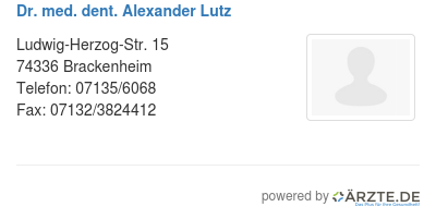 Dr med dent alexander lutz