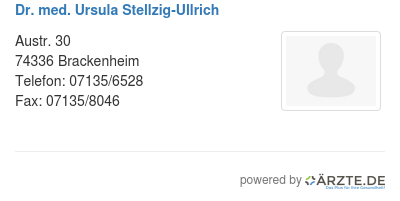 Dr med ursula stellzig ullrich