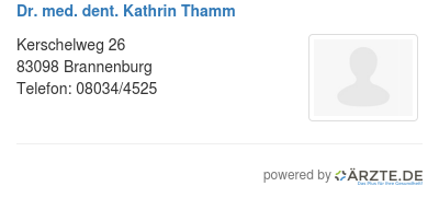 Dr med dent kathrin thamm