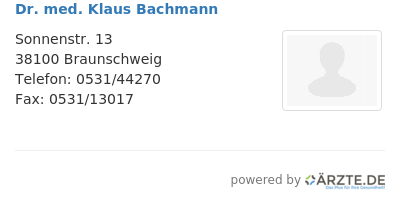 Dr med klaus bachmann 254252