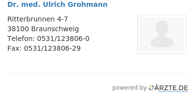 Dr med ulrich grohmann