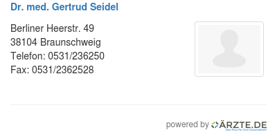 Dr med gertrud seidel