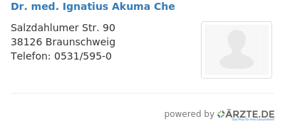 Dr med ignatius akuma che