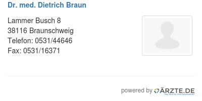 Dr med dietrich braun