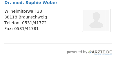 Dr med sophie weber