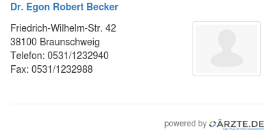 Dr egon robert becker
