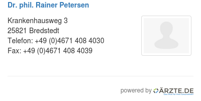 Dr phil rainer petersen