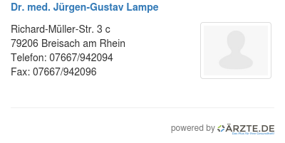 Dr med juergen gustav lampe