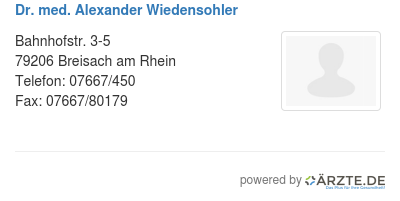 Dr med alexander wiedensohler