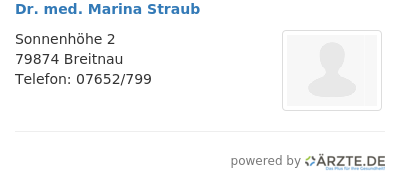 Dr med marina straub