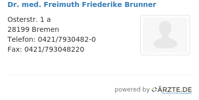 Dr med freimuth friederike brunner