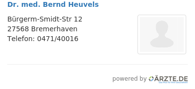 Dr med bernd heuvels