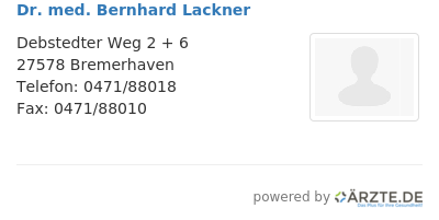 Dr med bernhard lackner