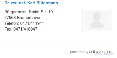 Dr rer nat karl bittermann