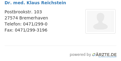 Dr med klaus reichstein