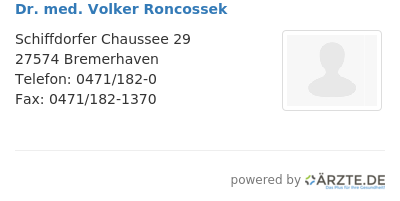 Dr med volker roncossek