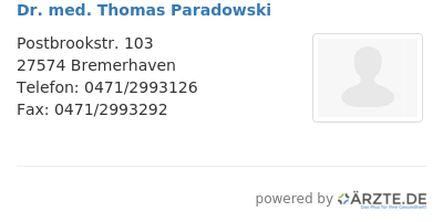 Dr med thomas paradowski