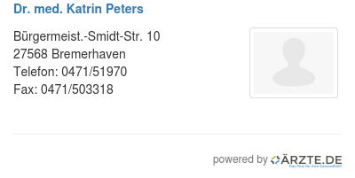 Dr med katrin peters