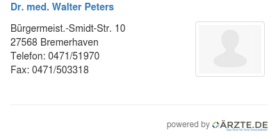 Dr med walter peters