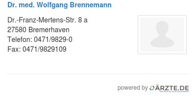 Dr med wolfgang brennemann