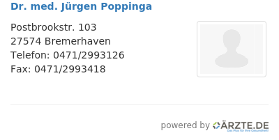 Dr med juergen poppinga