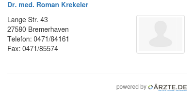 Dr med roman krekeler