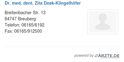 Dr med dent zita deak klingelhoefer