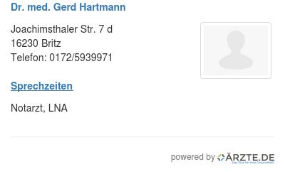 Dr med gerd hartmann