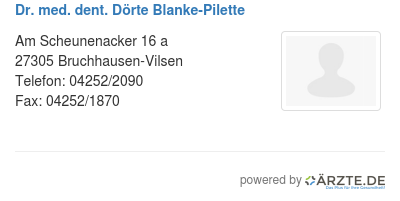 Dr med dent doerte blanke pilette