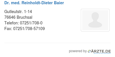 Dr med reinholdt dieter baier