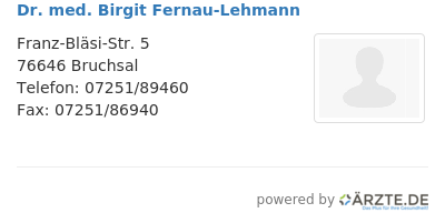 Dr med birgit fernau lehmann