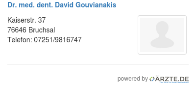 Dr med dent david gouvianakis