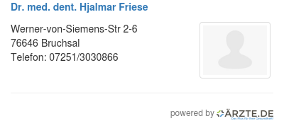 Dr med dent hjalmar friese