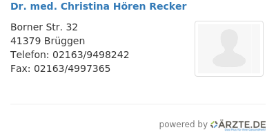 Dr med christina hoeren recker 658781