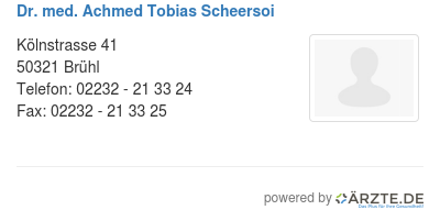 Dr med achmed tobias scheersoi