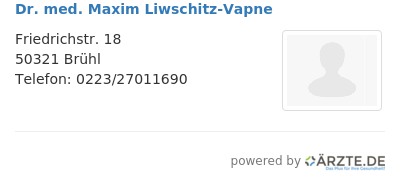 Dr med maxim liwschitz vapne