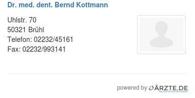 Dr med dent bernd kottmann