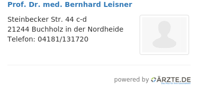 Prof dr med bernhard leisner