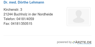 Dr med doerthe lehmann