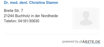 Dr med dent christina stamm