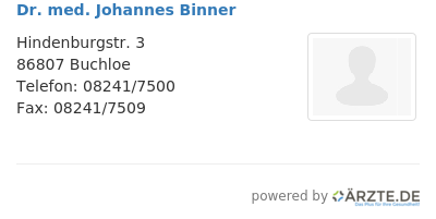 Dr med johannes binner
