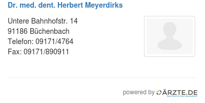 Dr med dent herbert meyerdirks