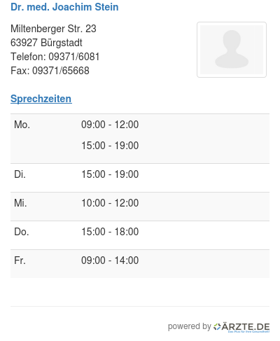 Dr med joachim stein 251423