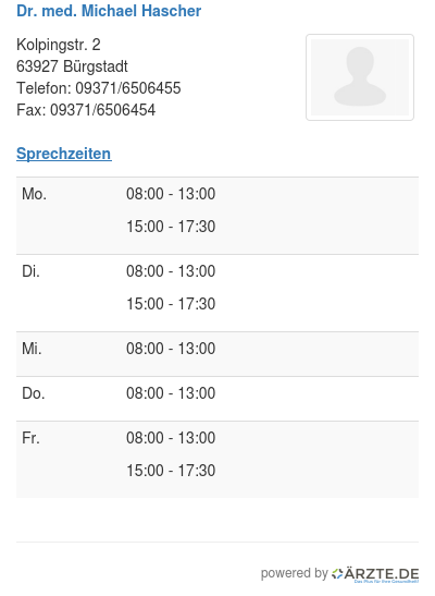 Dr med michael hascher