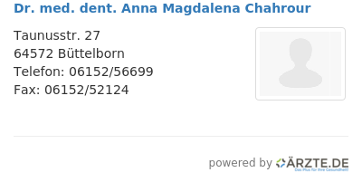 Dr med dent anna magdalena chahrour